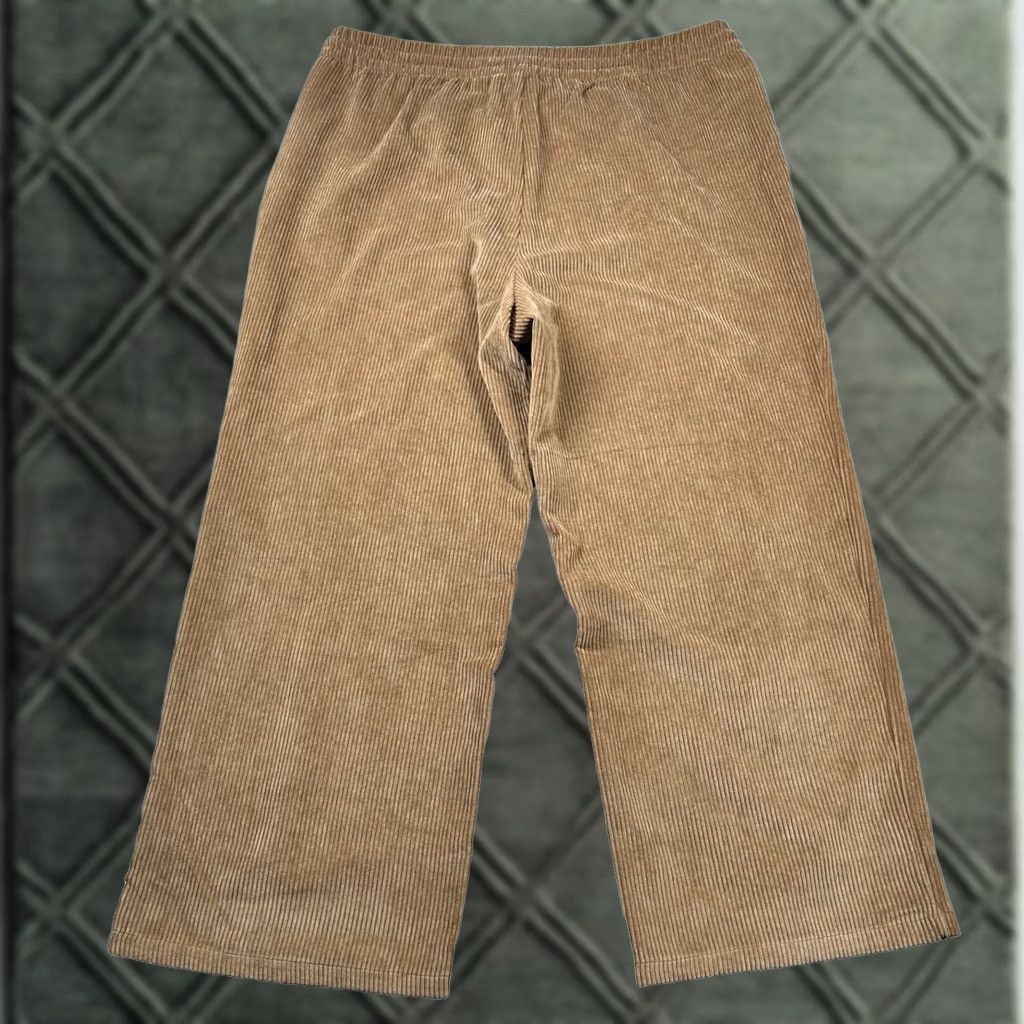 Gap Gap Womens Pants 2XL Corduroy Wide-Leg Elastic Waist Lounge Baggy Drape Brown Nylon Polyester Size 40" / US 18 - 1 Thumbnail