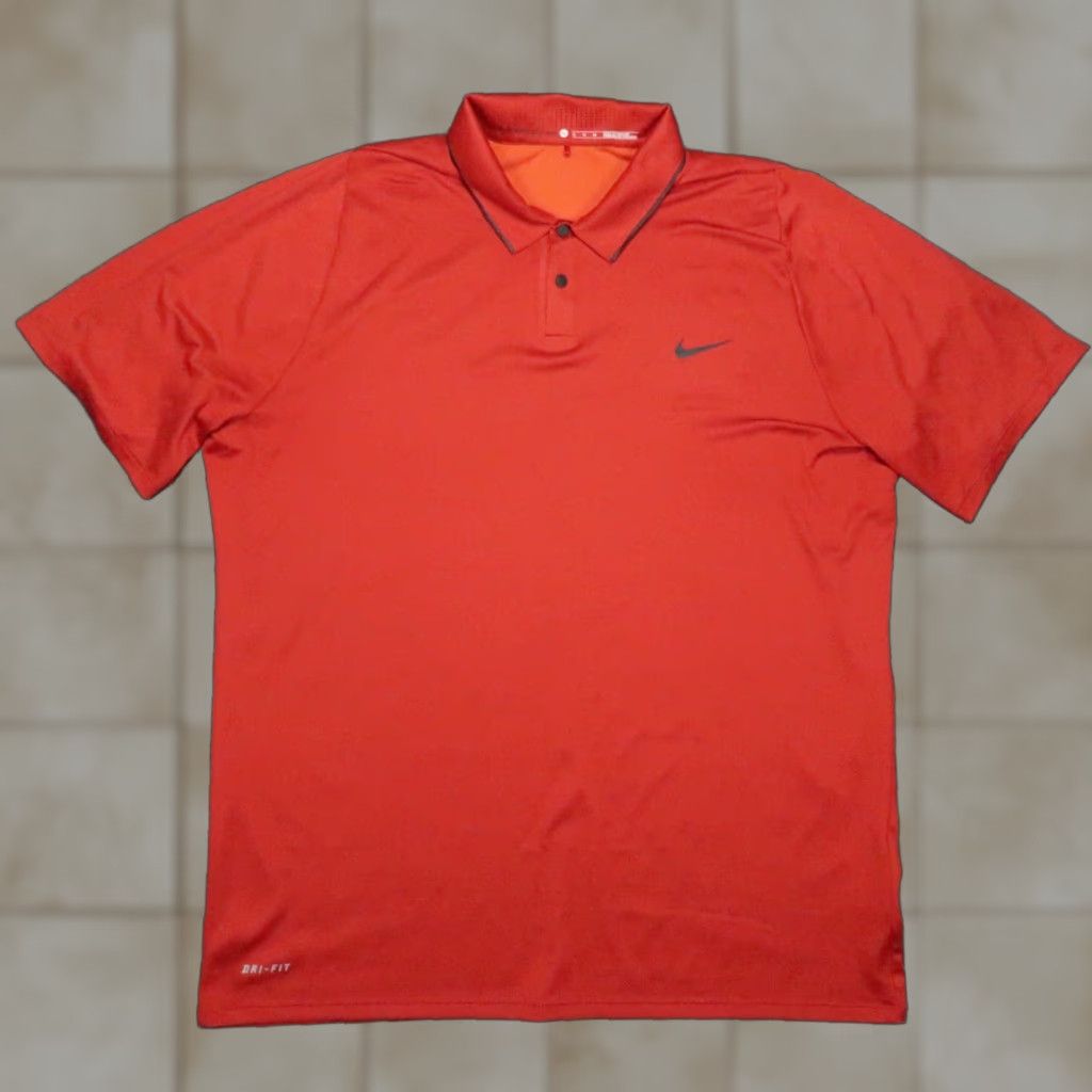 Nike Nike Tiger Woods Nike Dri-Fit Shirt Polo Men XL Red Short Sleeve Athletic Velocity Max Performance Tiger Woods Line Size US XL / EU 56 / 4 - 1 Thumbnail