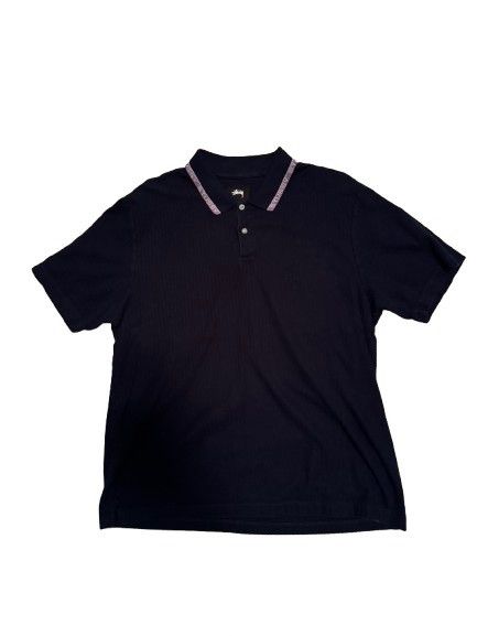 Stussy Stussy Arthur Polo Shirt - Navy Size US XL / EU 56 / 4 - 1 Thumbnail