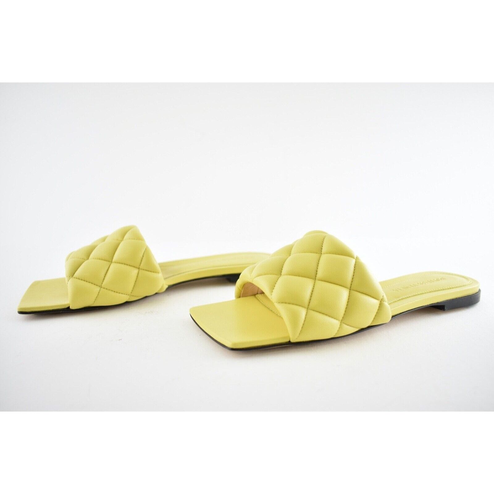 Bottega Veneta Bottega Veneta The Padded Flat Slides Pear Yellow Quilted Size US 6 / IT 36 - 11 Thumbnail