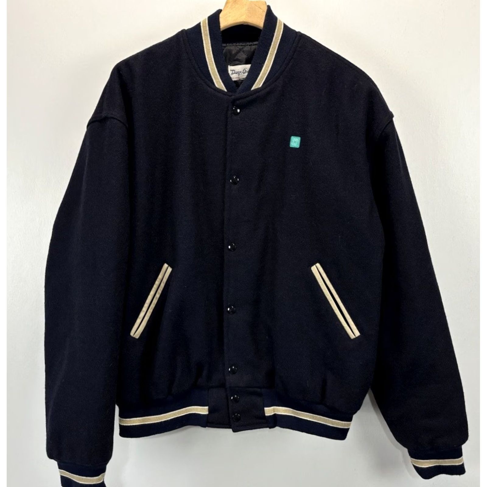 Vintage VINTAGE Design Original Wool Bomber Jacket Men’s XL Navy USA Varsity Preppy USA 90s College Mens XL Navy Bomber Jacket Size US XL / EU 56 / 4 - 2 Thumbnail