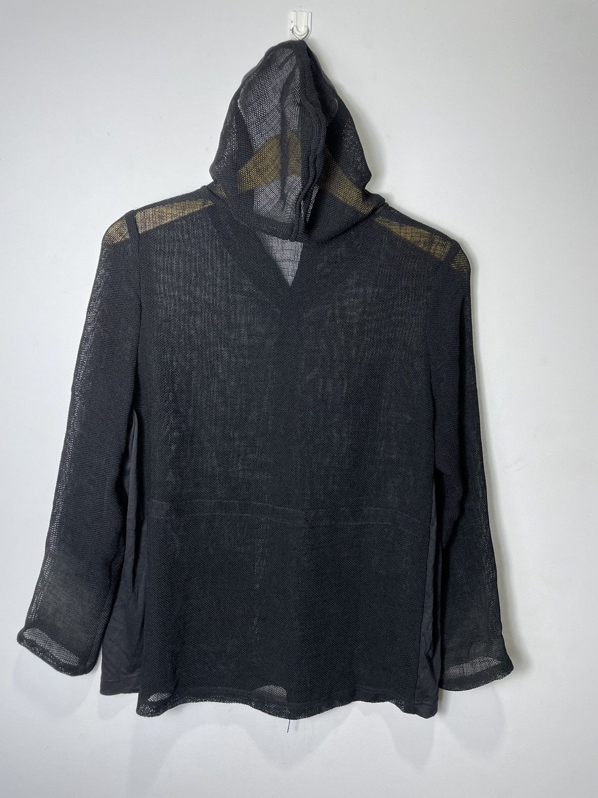 Japane- glitgern Mesh Hoodie button if9was6 style