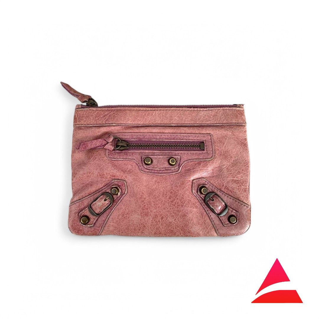Balenciaga Balenciaga - Pink Leather City Pouch Handbag Small Size ONE SIZE - 1 Thumbnail