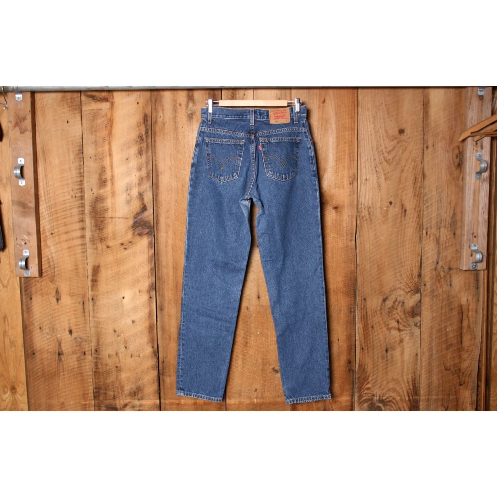 Levi's VINTAGE Levi's 550 Jeans Blue Denim Cotton 8 Long Women Tapered Relaxed Fit 25x32 Rise 11 Inseam 32 ShirtS? Size 30" / US 8 / IT 44 - 3 Thumbnail