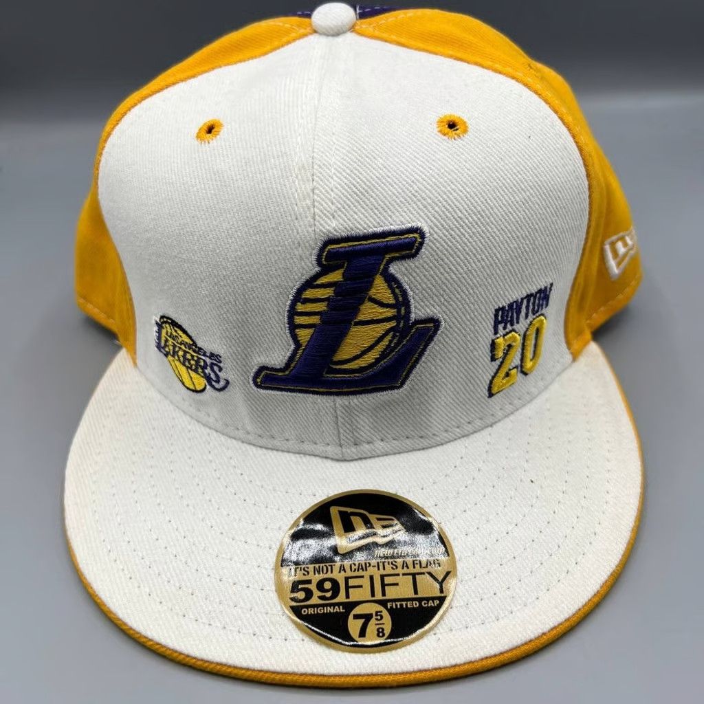 New Era Los Angeles LA Lakers Hat Men 7 5/8 Gary Payton NBA Fitted Size ONE SIZE - 1 Thumbnail