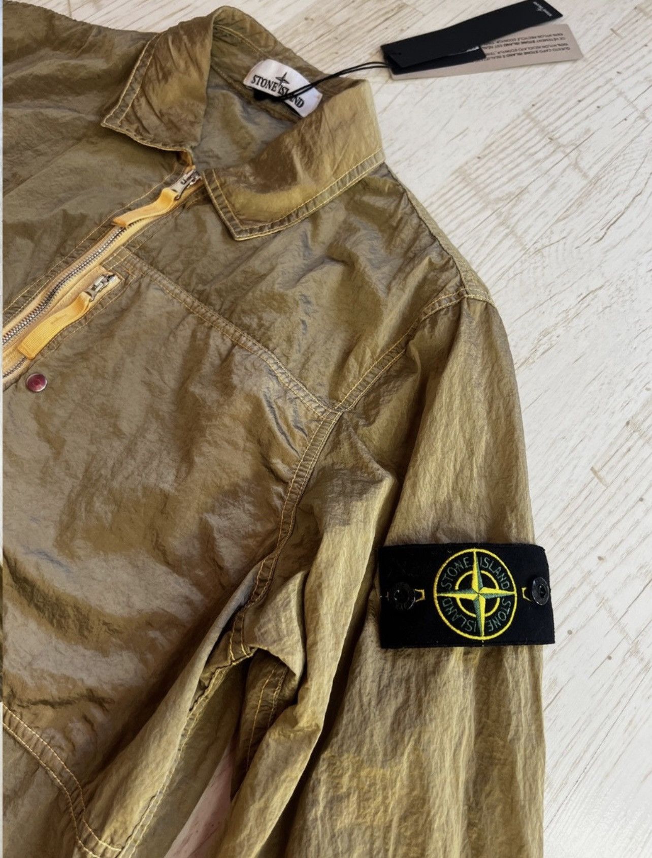 Stone Island Stone Island Nylon Metal Zip Overshirt – Mustard – Size M Size US M / EU 48-50 / 2 - 5 Thumbnail