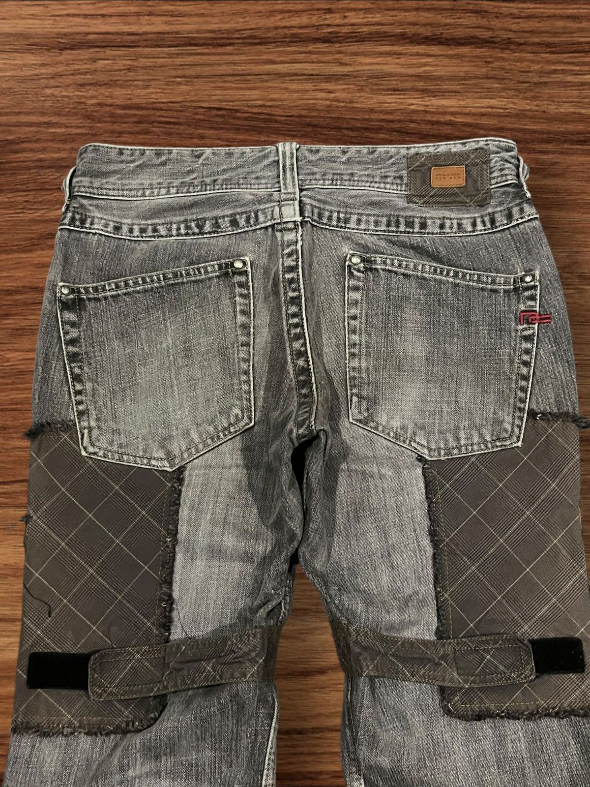 If Six Was Nine Nicole Club For Men Hyper Full Metal Punk Ripped Cargo Jeans Size US 30 / EU 46 - 8 Thumbnail