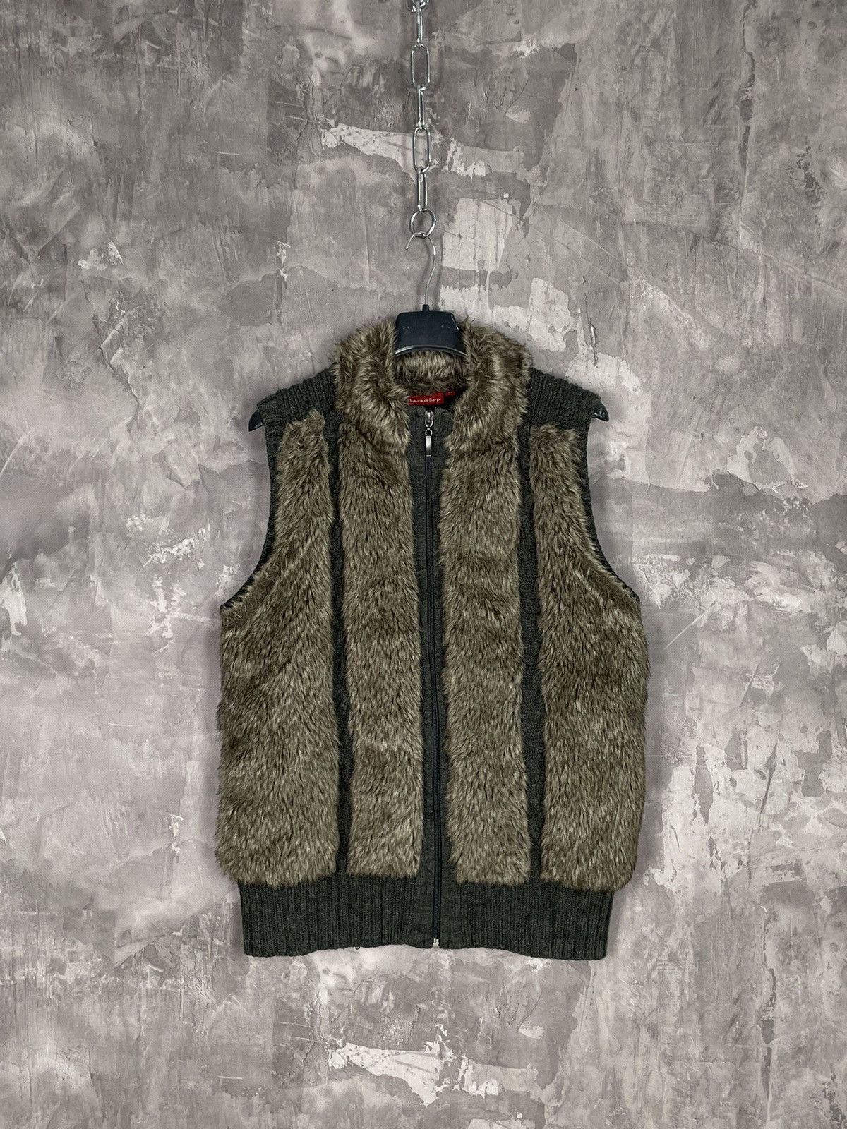 If Six Was Nine Japanese vintage Lgb Style Y2K fur zip sweater Vest Size M / US 6-8 / IT 42-44 - 1 Thumbnail