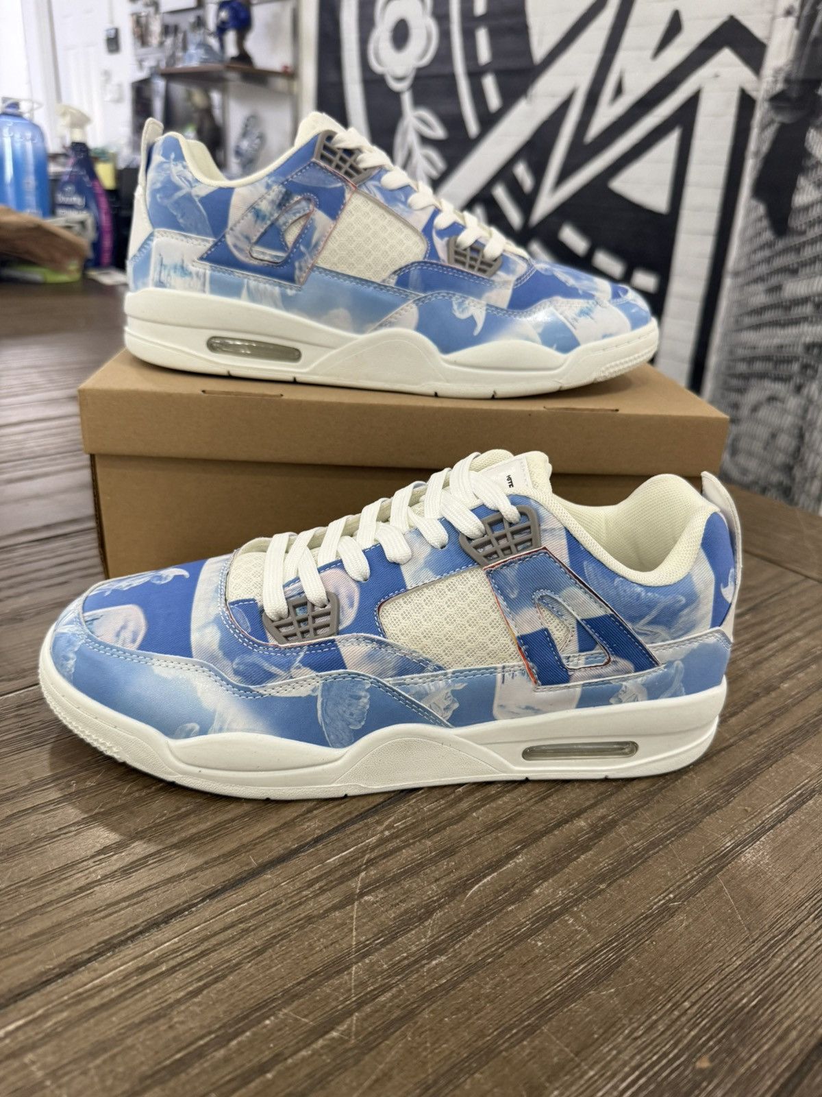 Kitowares 🙏🏻 KITOWARES Custom RARE! Jordan 4 Afterlife Size 12 🙏🏻 Size US 12 / EU 45 - 2 Thumbnail