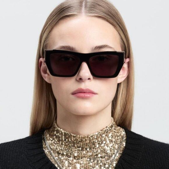 Palm Angels Palm Angels PERI099 HOLLYWOOD 1925 Sunglasses Havana Cat Eye Size ONE SIZE - 6 Thumbnail