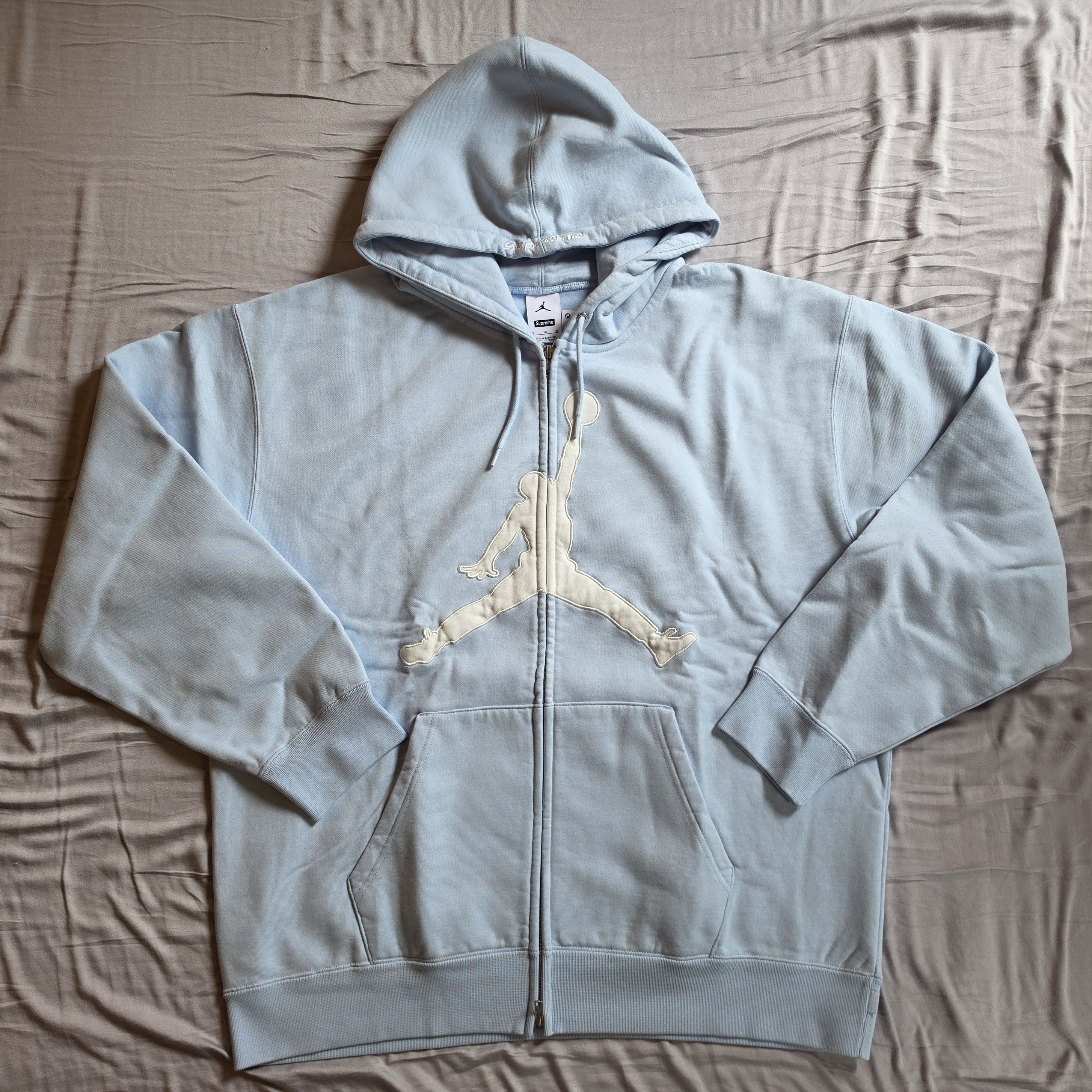 Supreme Supreme Pilled Zip Up Hooded Sweatshirt (Blue) | Grailed