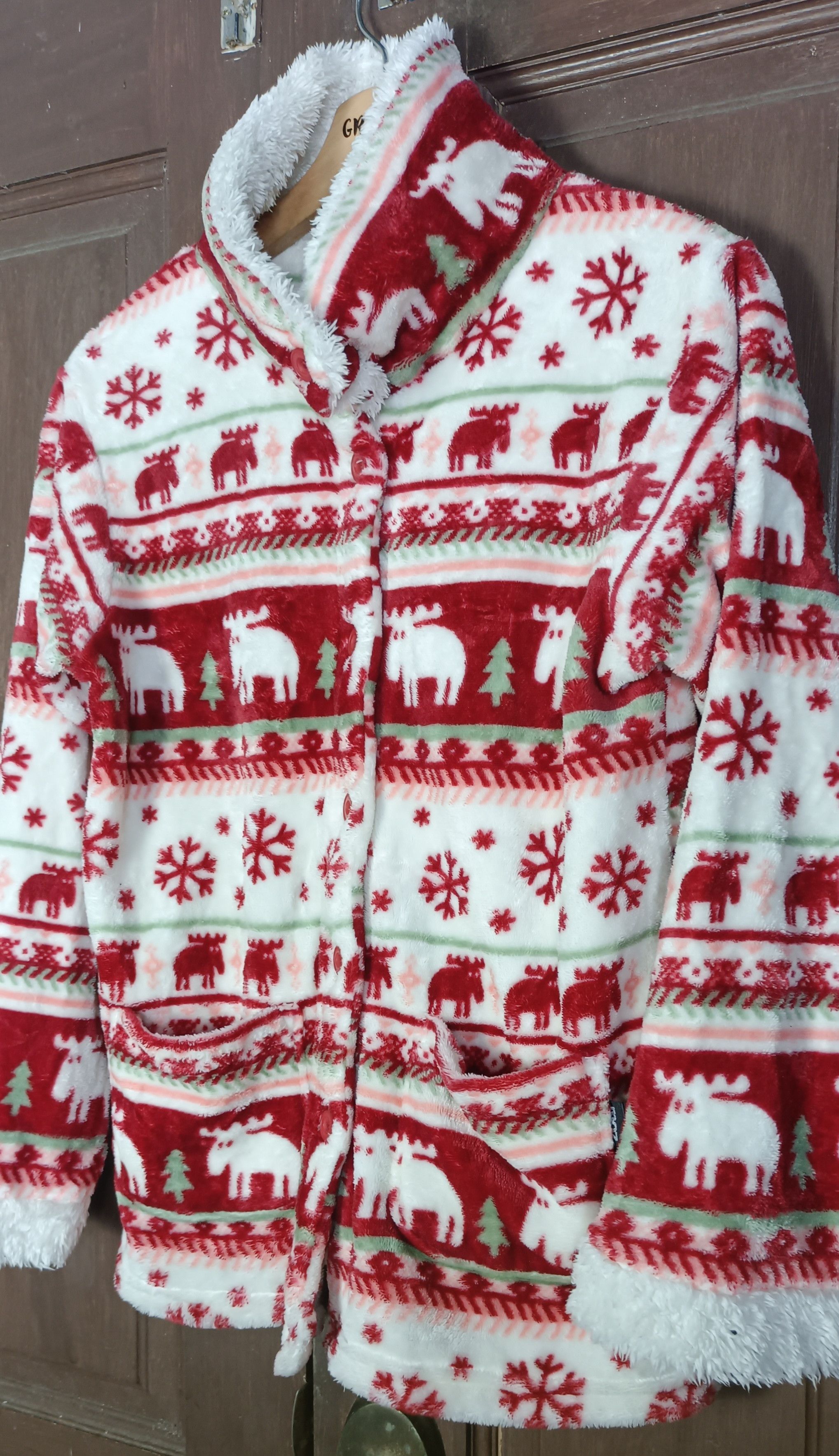 Japanese Brand Moz Sweden Fleece Christmas Printed Size US M / EU 48-50 / 2 - 5 Thumbnail