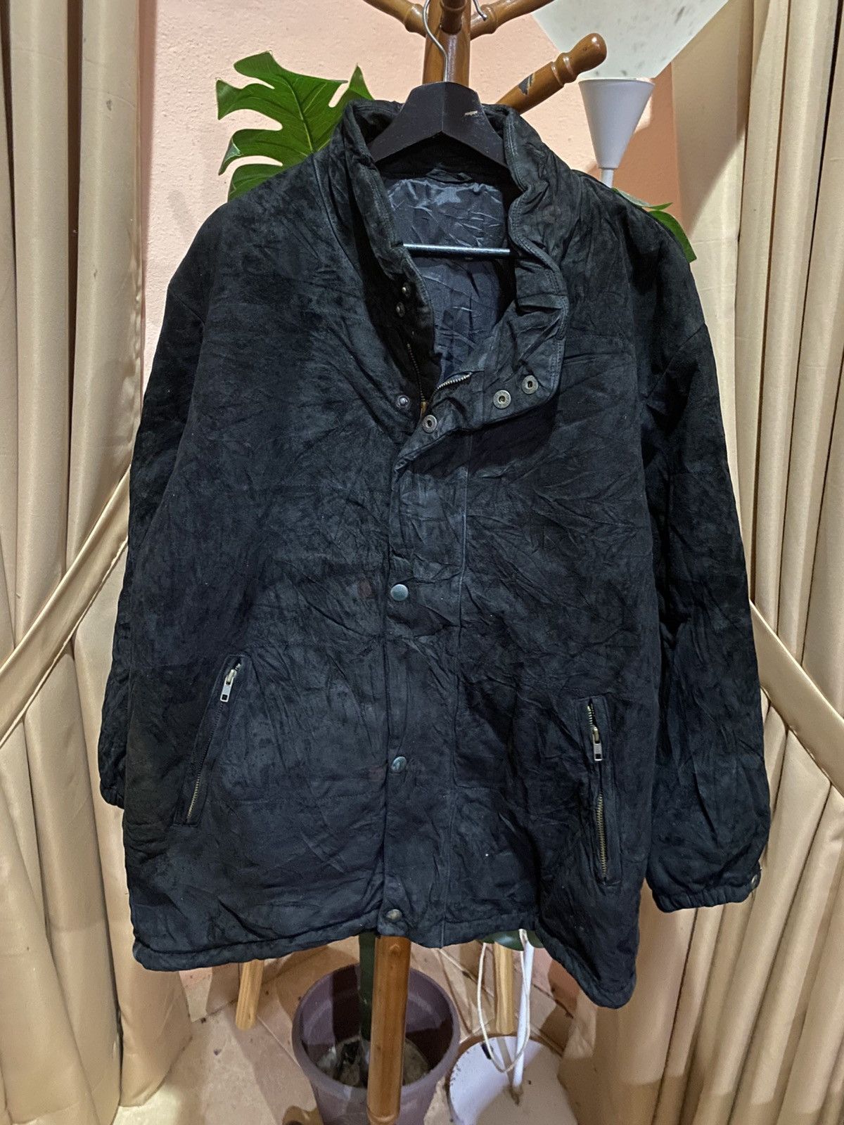JUN MEN Vintage JUN MEN Crushed Velvet Style Black Jacket Japan Size US L / EU 52-54 / 3 - 3 Thumbnail
