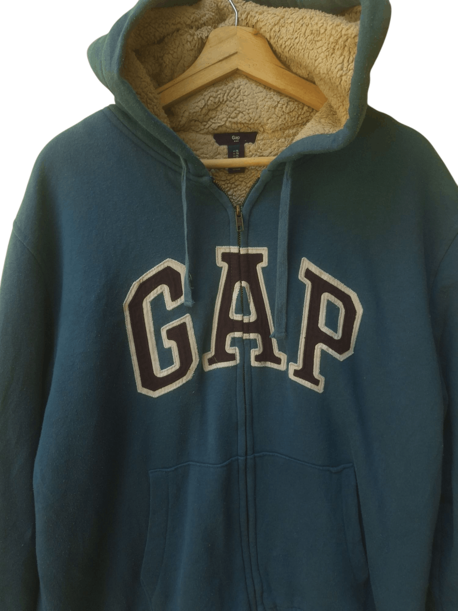 Gap × Vintage Gap Fleece Hoodie Full Zipper sweatshirt Size US XL / EU 56 / 4 - 2 Thumbnail