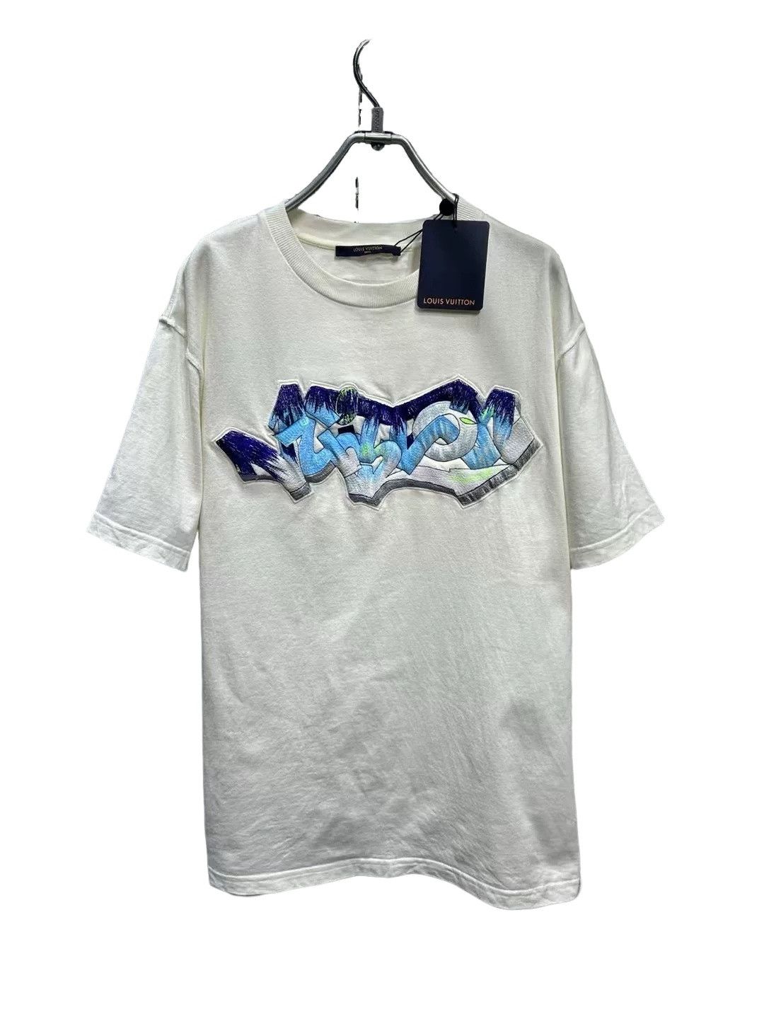 Louis Vuitton Louis Vuitton Embroidered Graffiti T-Shirt L Size US L / EU 52-54 / 3 - 1 Thumbnail