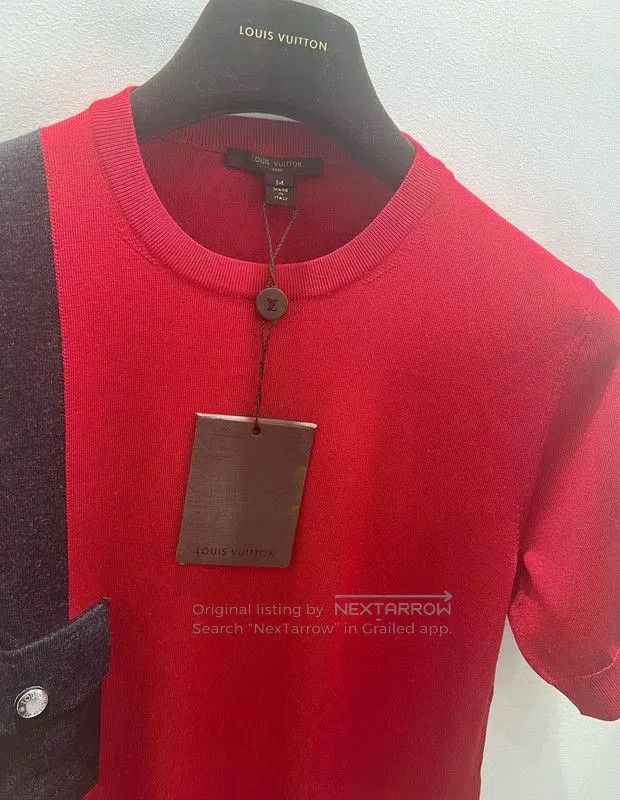 Louis Vuitton Louis Vuitton Red Silk Short Sleeve Dress . Size M / US 6-8 / IT 42-44 - 4 Thumbnail