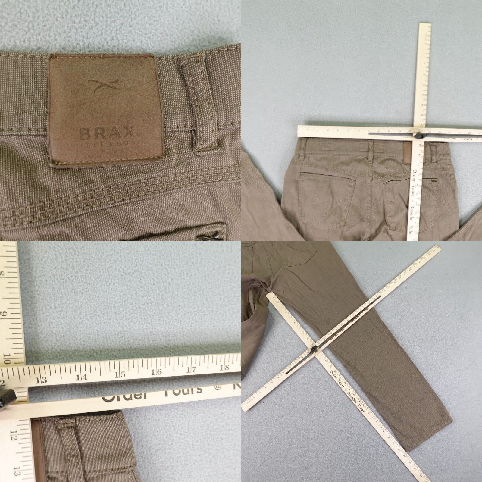 BRAX BRAX Pants Regular Mens 32x30 Brown Chino Straight Leg Stretch Easy Care Pockets Cotton Blend Brand BRAX Pants Mens 32 Brown Chino Straight Jeans Size US 30 / EU 46 - 8 Thumbnail