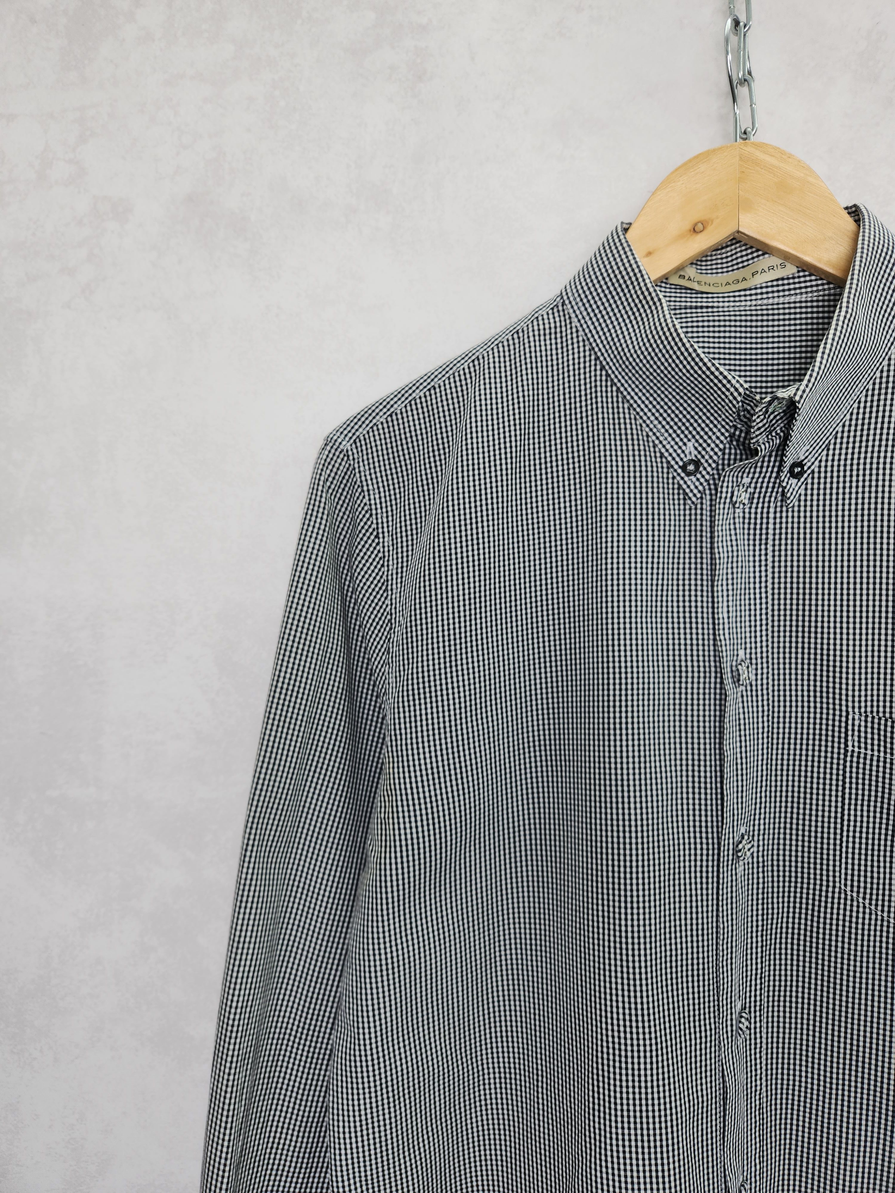 Balenciaga Balenciaga paris stripes button ups shirt pockets logo Size US L / EU 52-54 / 3 - 5 Thumbnail
