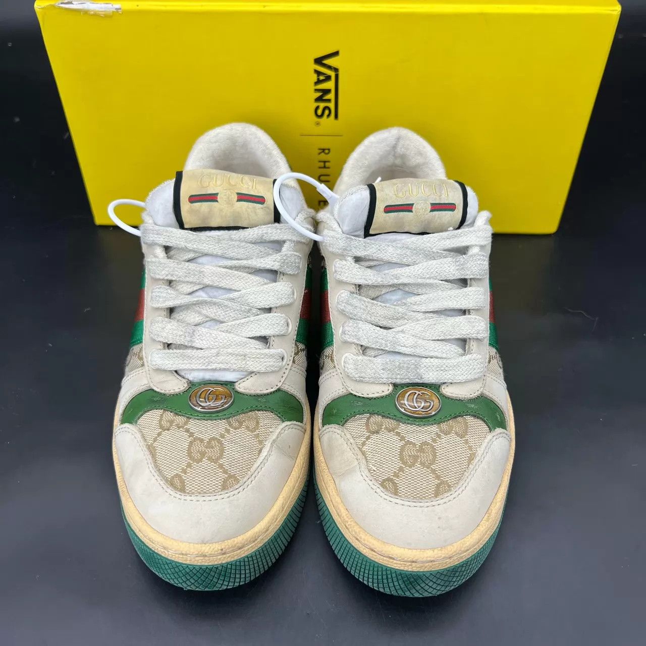 Gucci Gucci Green Distressed Sneaker 36, Boxed, Like New Size US 5.5 / IT 35.5 - 4 Thumbnail