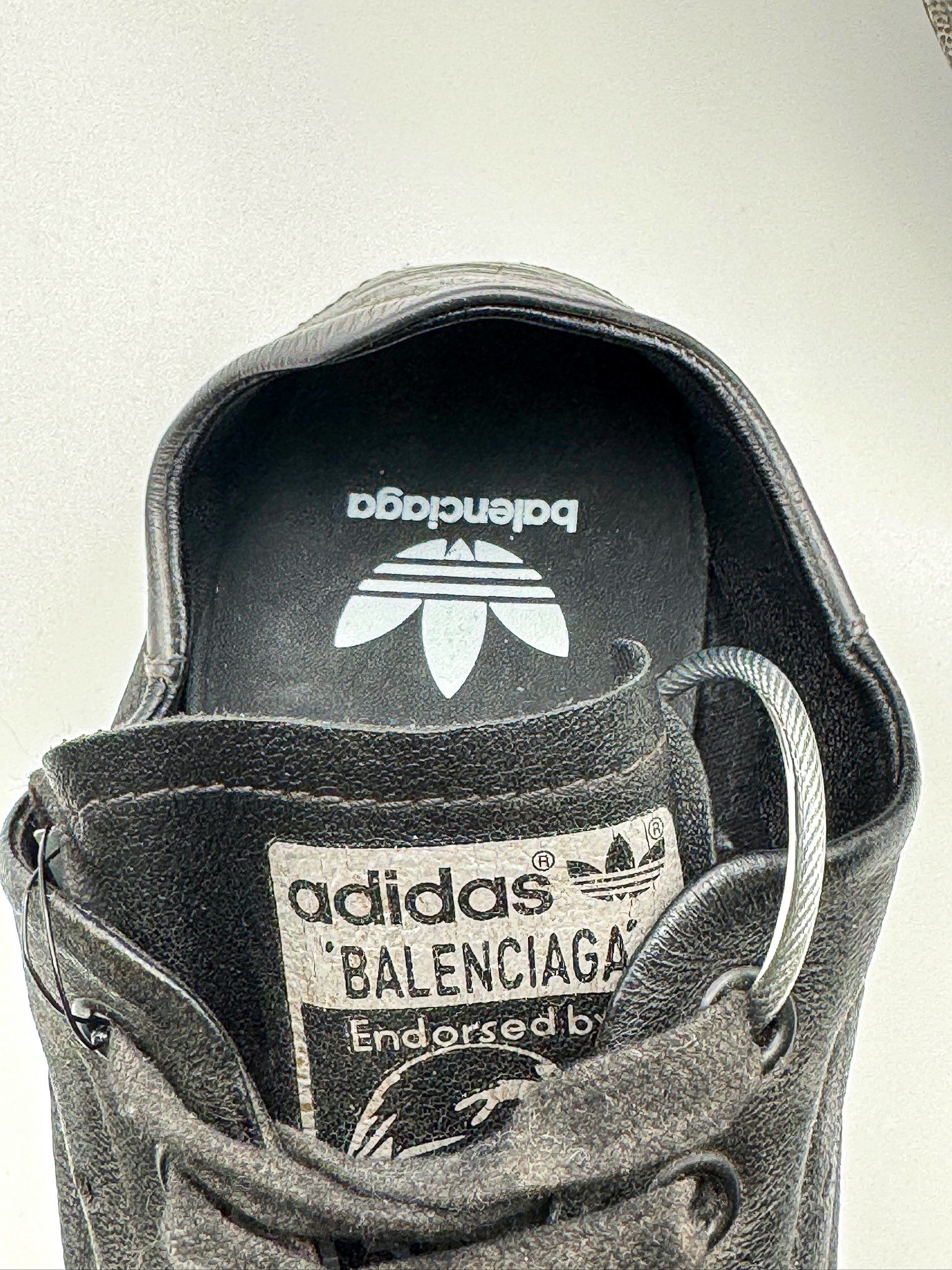 Adidas × Balenciaga Balenciaga x Adidas Stan Smith Distressed Leather Sneakers Size US 6 / IT 36 - 11 Thumbnail