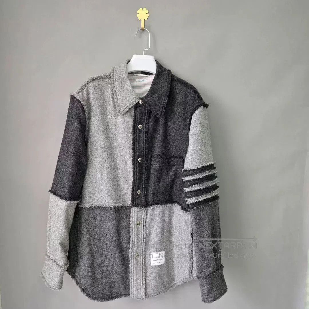 Thom Browne thom browne wool color-block casual jacket. Size US S / EU 44-46 / 1 - 1 Thumbnail