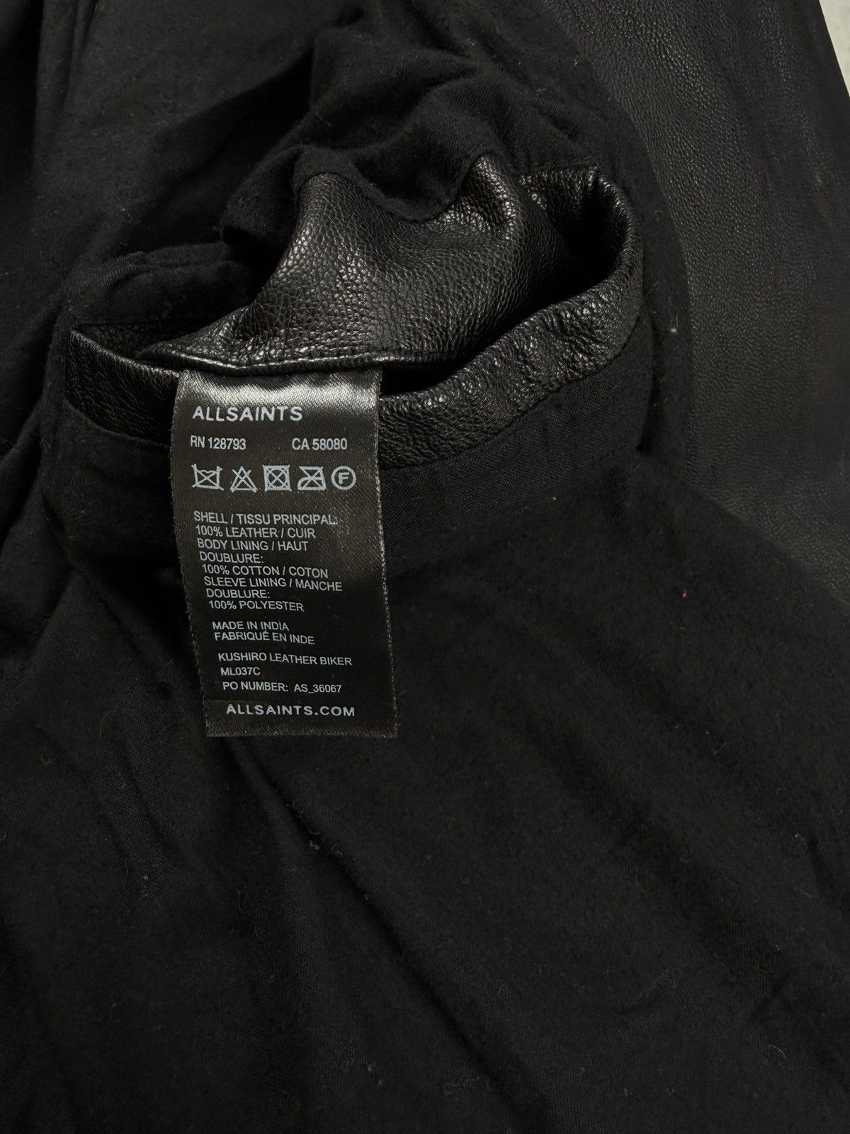 Allsaints AllSaints Kushiro Leather Biker Jacket Mens S Black Size US S / EU 44-46 / 1 - 8 Thumbnail