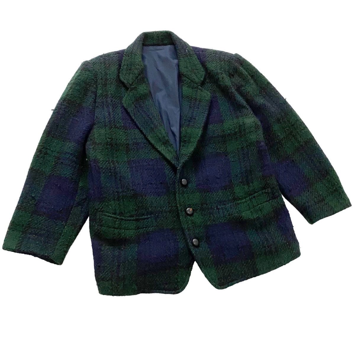 Issey Miyake ⚡️Vintage 80s Issey Miyake wool green tartan jacket Size US M / EU 48-50 / 2 - 3 Thumbnail