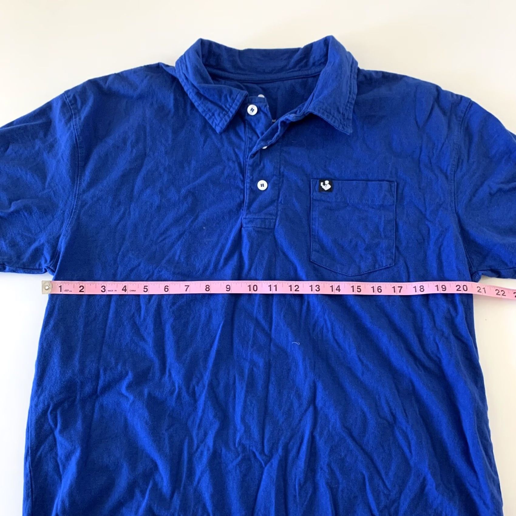 Vintage Polo Shirt Mens L Blue Rowdy Gentleman Men Short Sleeve Cotton Pocket Size Size US L / EU 52-54 / 3 - 5 Thumbnail