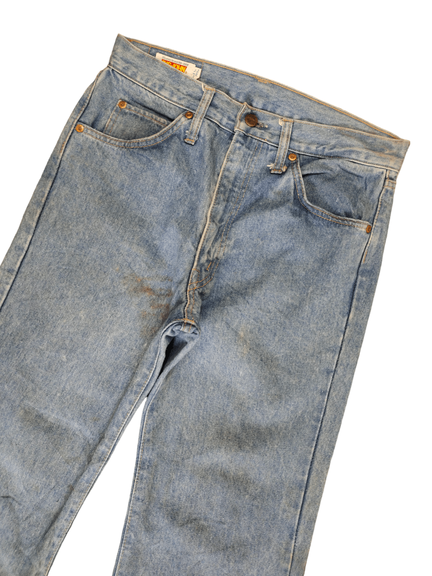 Le Grande Bleu (L.G.B.) Flare Jeans Big John Big-Washing Denim Bootcut 1990s Size US 30 / EU 46 - 4 Thumbnail