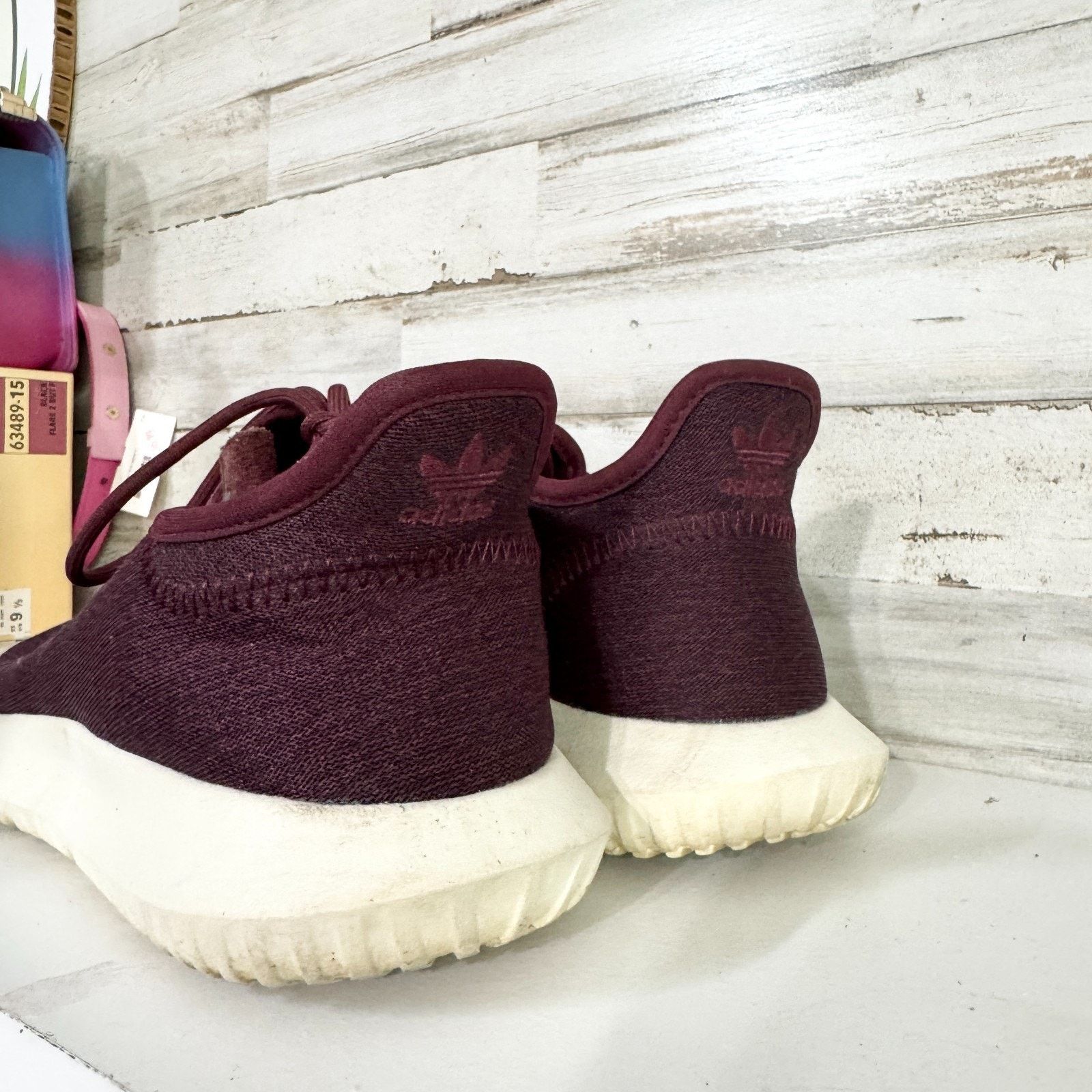 Adidas Adidas Women Size 7 Tubular Shadow Maroon Running Sneakers Size US 7 / IT 37 - 5 Thumbnail