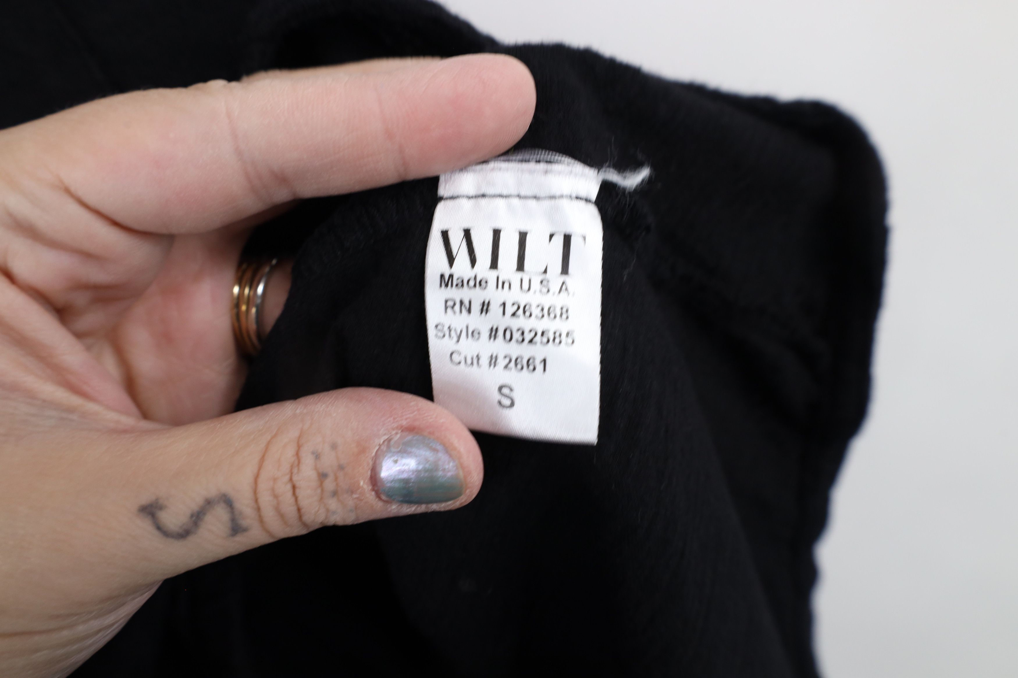 Vintage Wilt Baggy Fit Cotton Jersey Knit Pocket T-Shirt Black USA Size S / US 4 / IT 40 - 7 Thumbnail