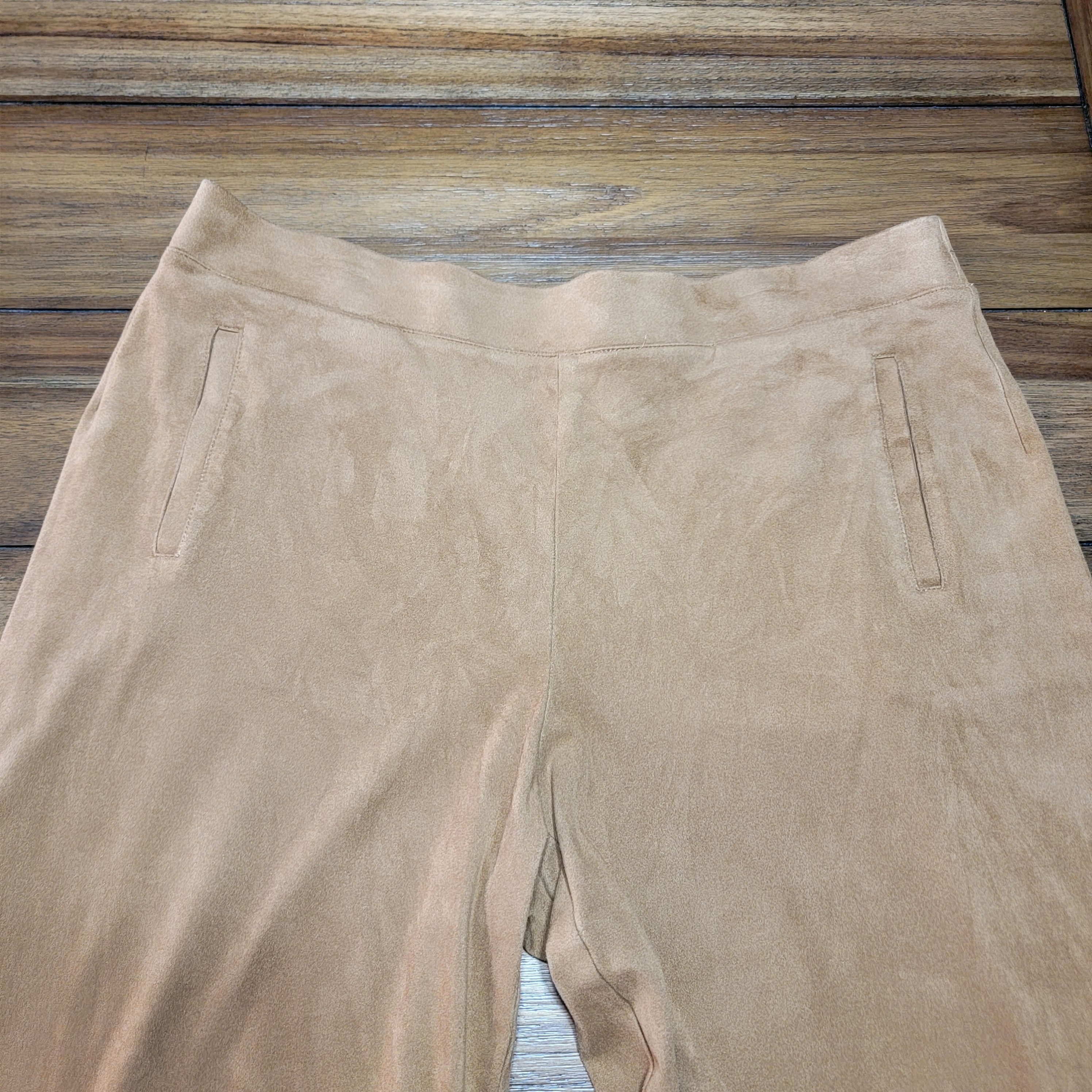 Chicos Chico's Brown Suede-Like Crop Pants - Size 2.5 (14) Size 37" - 2 Thumbnail