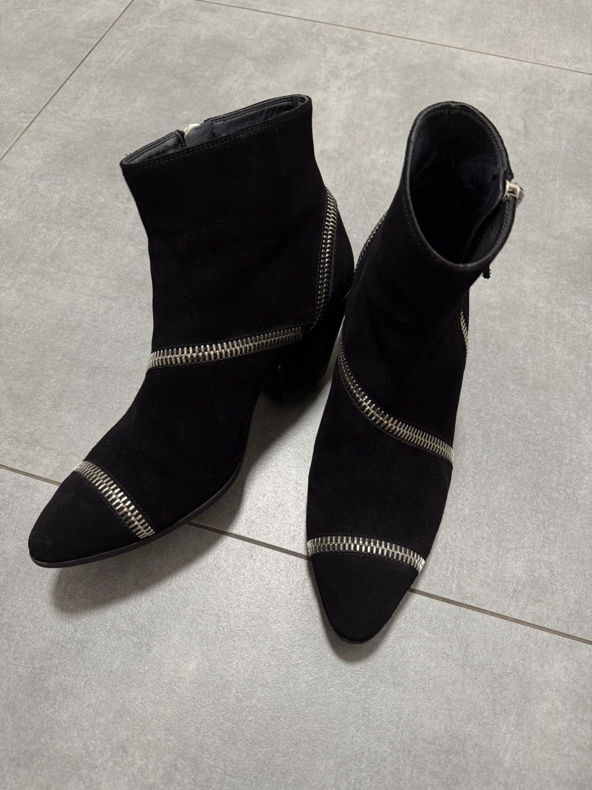 Giuseppe Zanotti Giuseppe Zanotti Black Suede Ankle Boots 39,5 Size US 9.5 / IT 39.5 - 10 Thumbnail