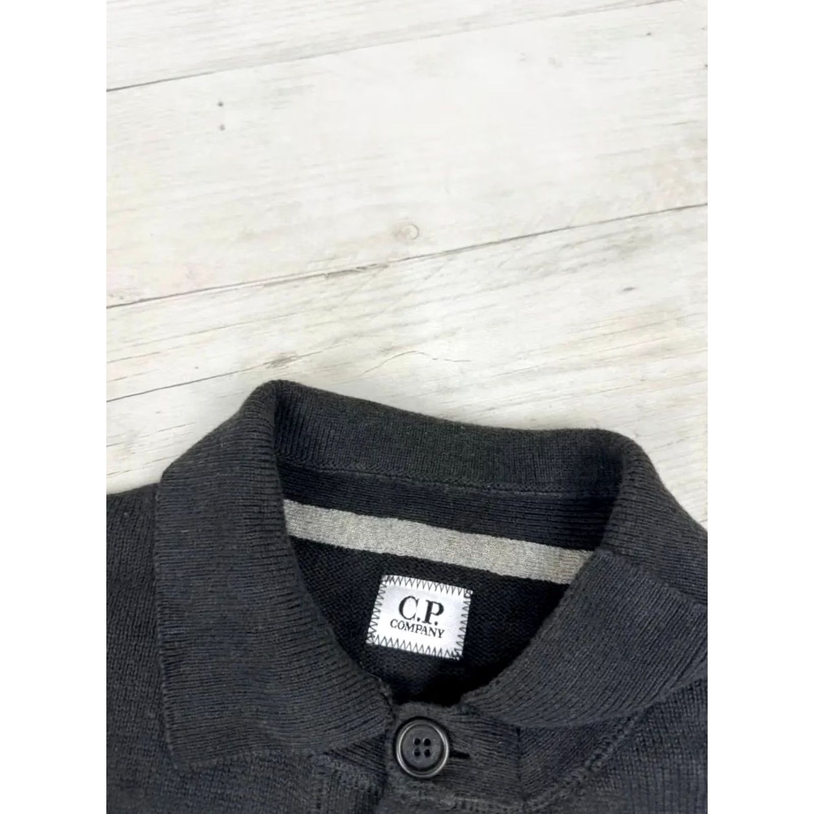 Vintage Cp Company Wool Knit Polo Sweater Men Size 52 Gray Size US L / EU 52-54 / 3 - 7 Thumbnail