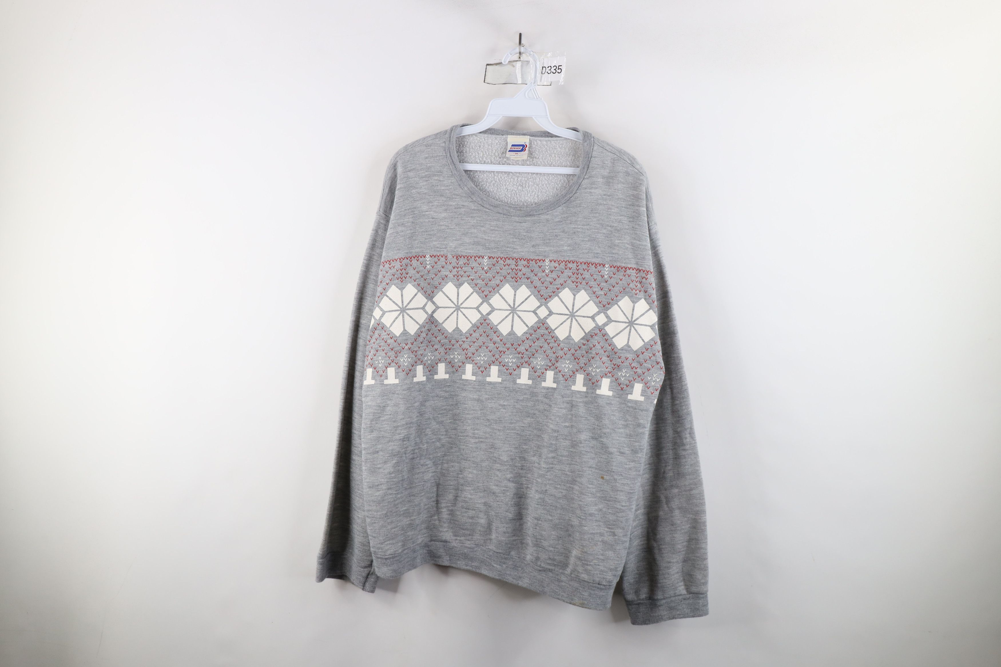 Vintage Vintage 70s 80s Streetwear Christmas Geometric Sweatshirt Size XL / US 12-14 / IT 48-50 - 1 Thumbnail