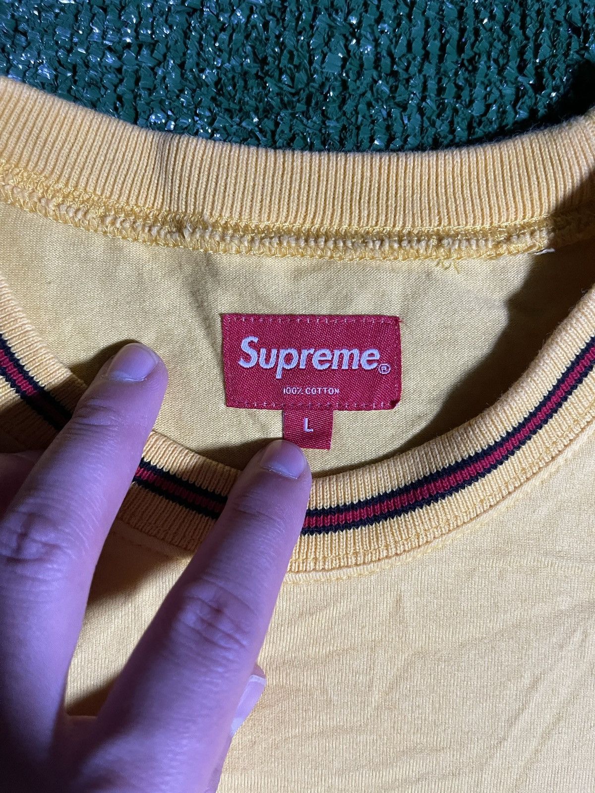 Supreme Supreme Long Sleeve Red Logo Yellow T-shirt Size US L / EU 52-54 / 3 - 3 Thumbnail