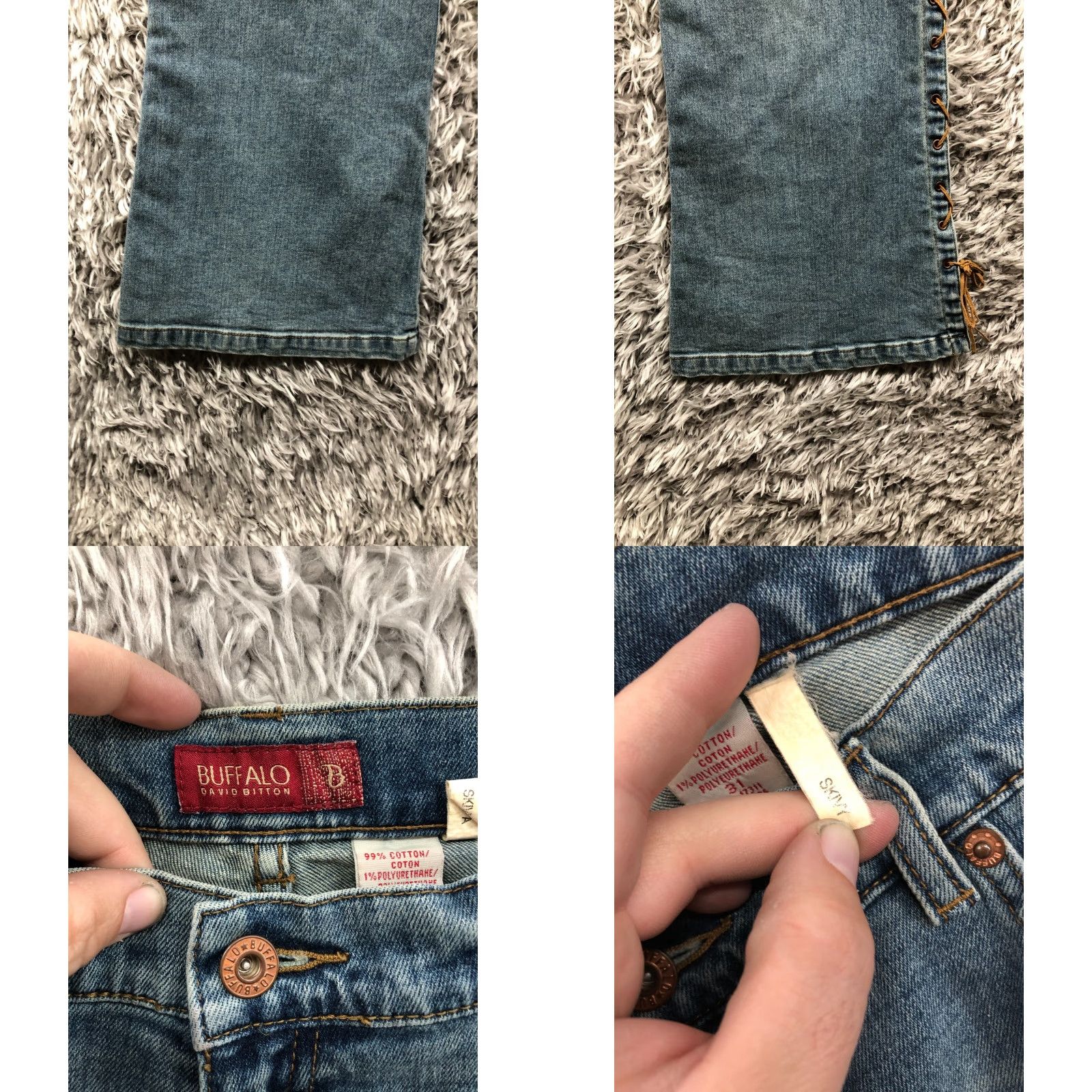Buffalo David Bitton Buffalo David Bitton Jeans Womens Flared Regular 31 Blue Denim 5-Pocket Mid Rise Button Zipper Belt Loops Jeans Type Size 24" / US 00 / IT 34 - 8 Thumbnail