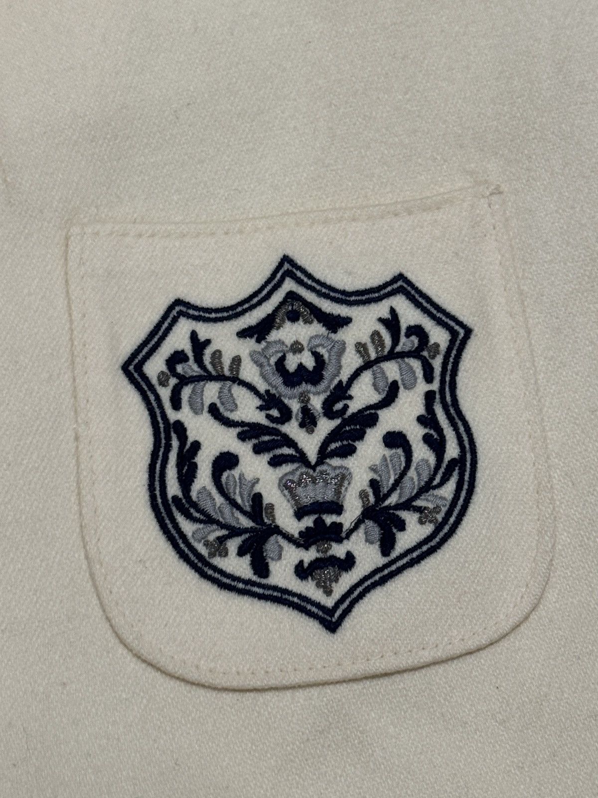 Pendleton Vintage Pendleton Wool Blazer Cream Crest Petite 14 Jacket Size XL / US 12-14 / IT 48-50 - 4 Thumbnail