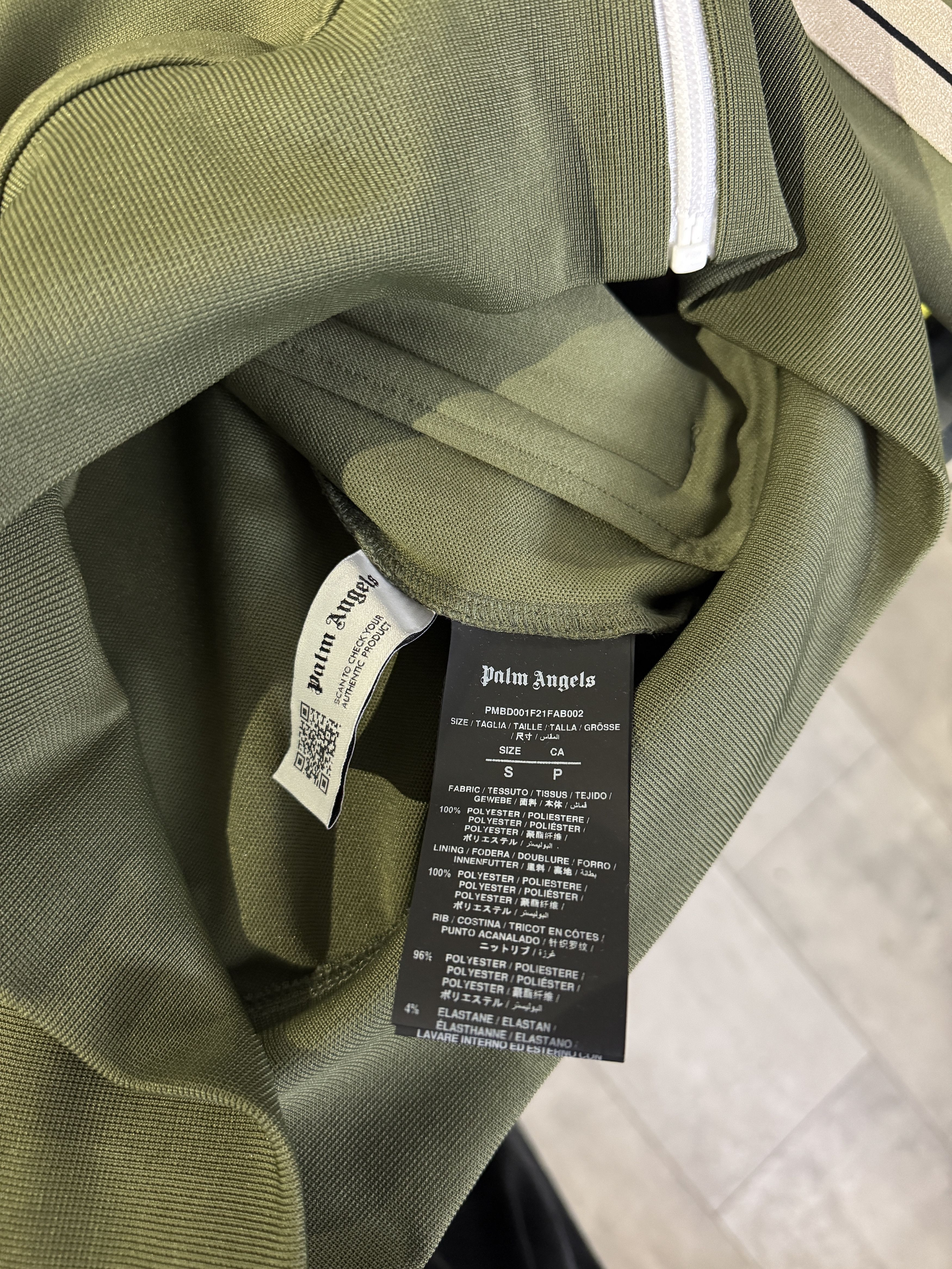 Palm Angels Palm Angels Mens Military White Track Jacket Small Green Size US S / EU 44-46 / 1 - 8 Thumbnail