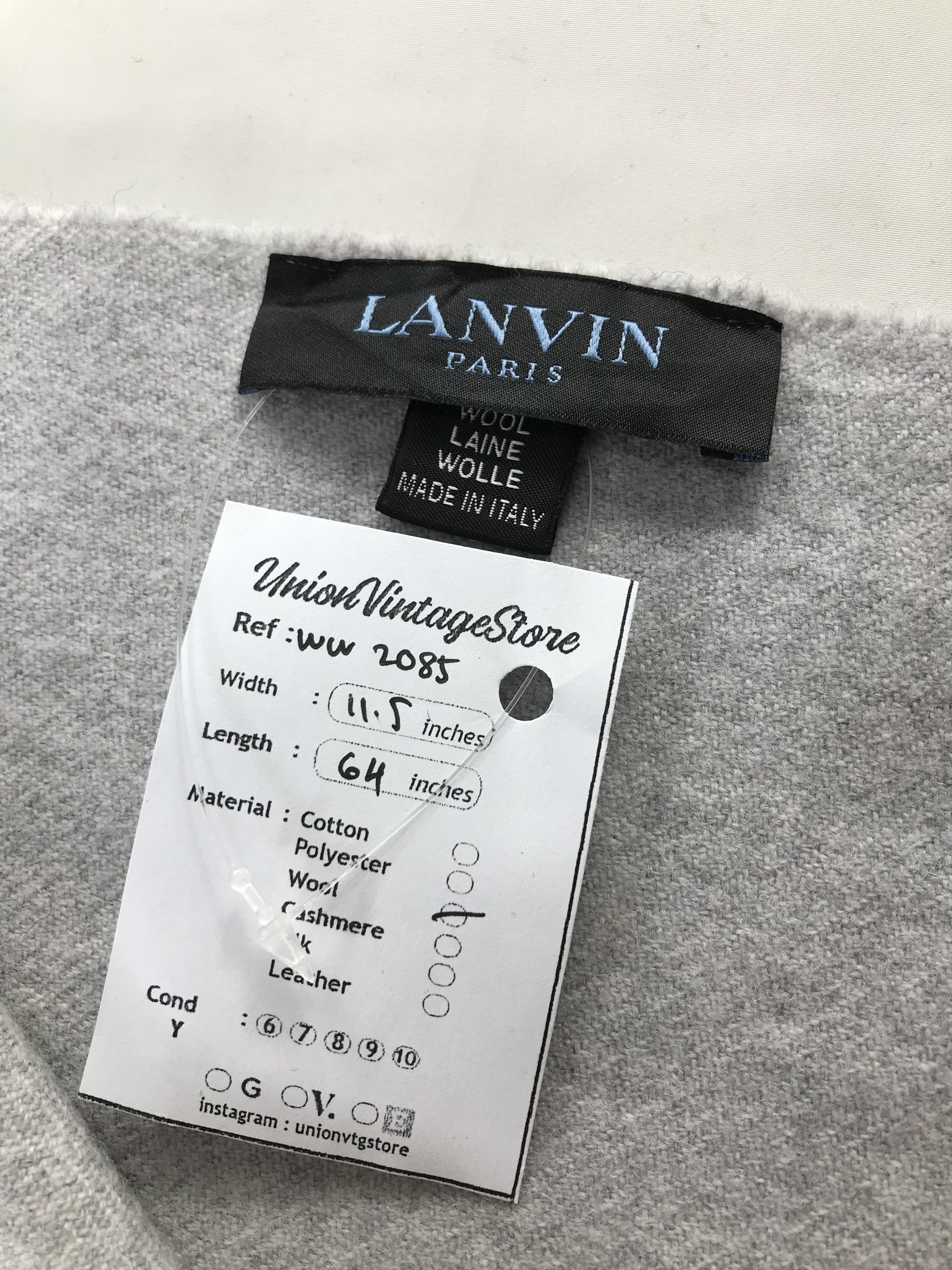 Lanvin × Vintage Lanvin Scarf / Muffler / Neckwear - WW2085 Size ONE SIZE - 5 Thumbnail