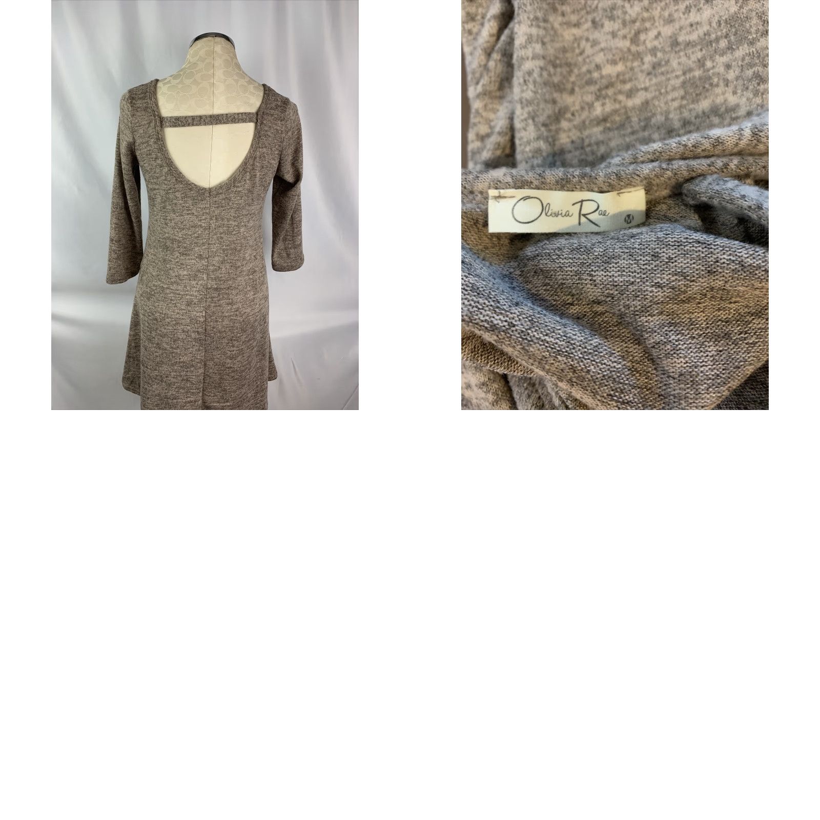 Vintage Olivia Rae Sweaterdress Medium Mauve Lightweight Pullover Swing Size M / US 6-8 / IT 42-44 - 8 Thumbnail