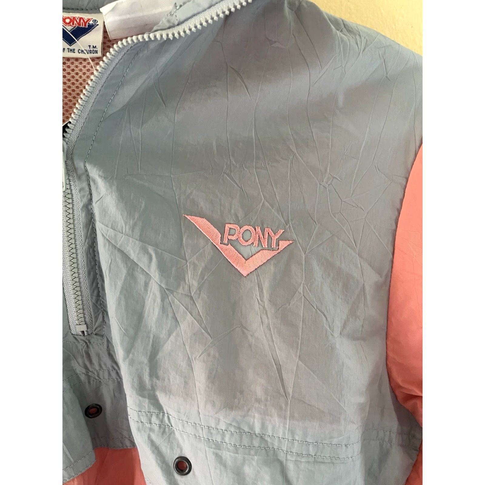 PONY VINTAGE PONY Windbreaker Jacket Womens S 1/4 Zip Pink NWT Deadstock 80s 90s Size S / US 4 / IT 40 - 7 Thumbnail
