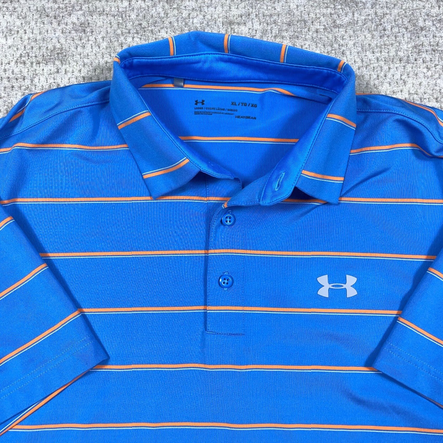 Under Armour Under Armour Polo Shirt Men XL Blue Striped Heat Gear Size US XL / EU 56 / 4 - 3 Thumbnail