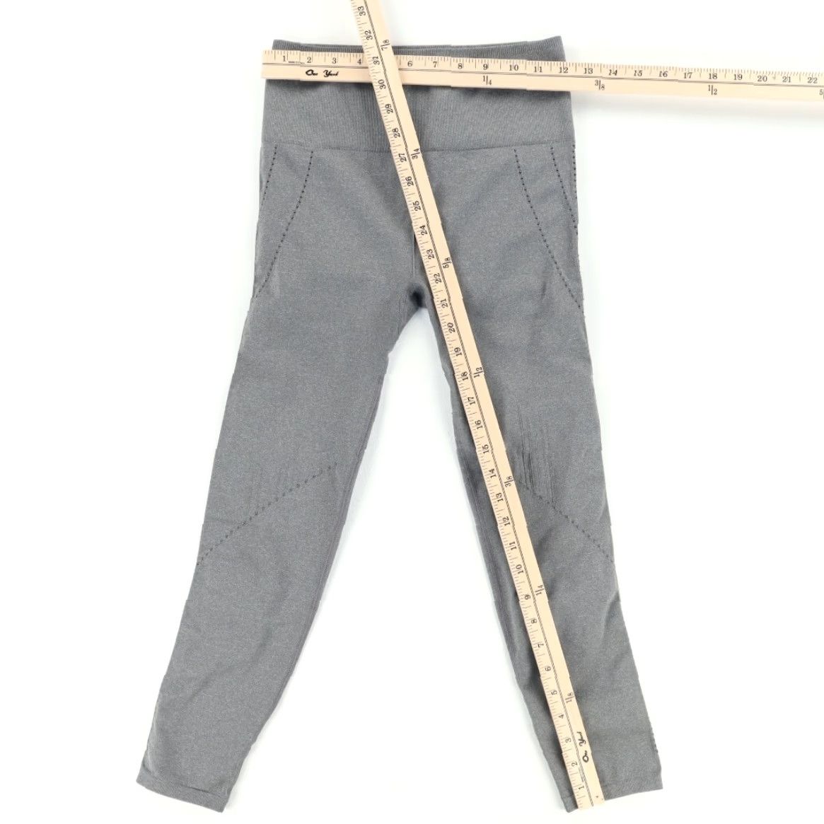 Fabletics Fabletics Leggings Shirt Gray Women's XS Crop Seamless 22" Nylon Woven Slim Activewear Tights Pants Size 26" / US 2 / IT 38 - 3 Thumbnail