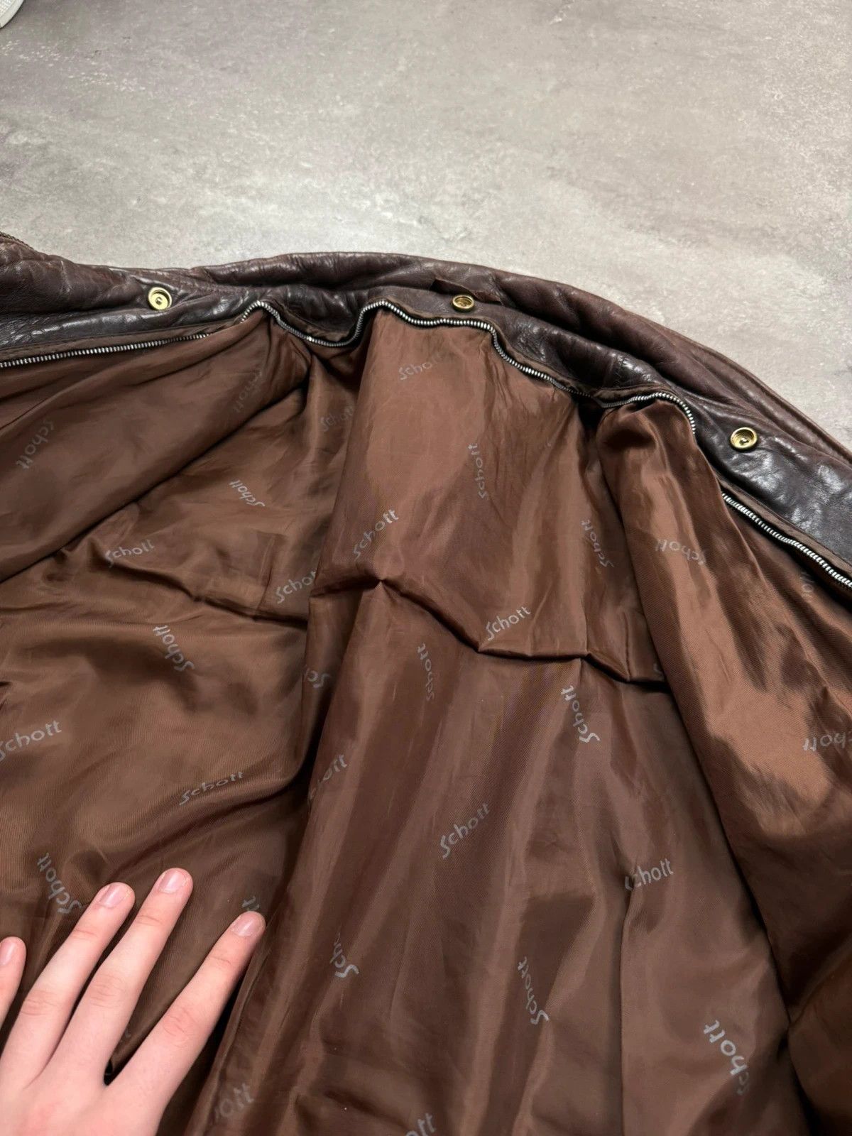 Schott Schott leather jacket vintage 1980s 1970s rétro made in USA Size US XL / EU 56 / 4 - 15 Thumbnail