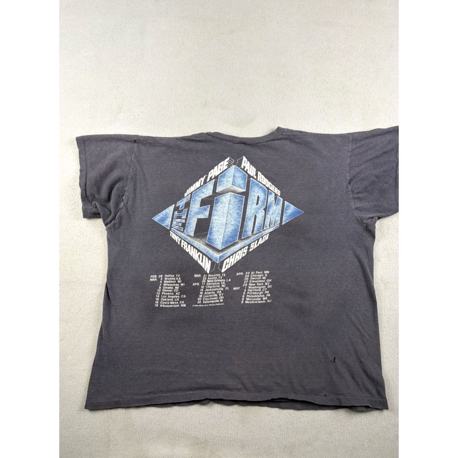 Vintage VINTAGE The Firm Jimmy Page Shirt Boxy Small Led Zeppelin Paul Rodgers 80s S Black Mens Size US S / EU 44-46 / 1 - 4 Thumbnail