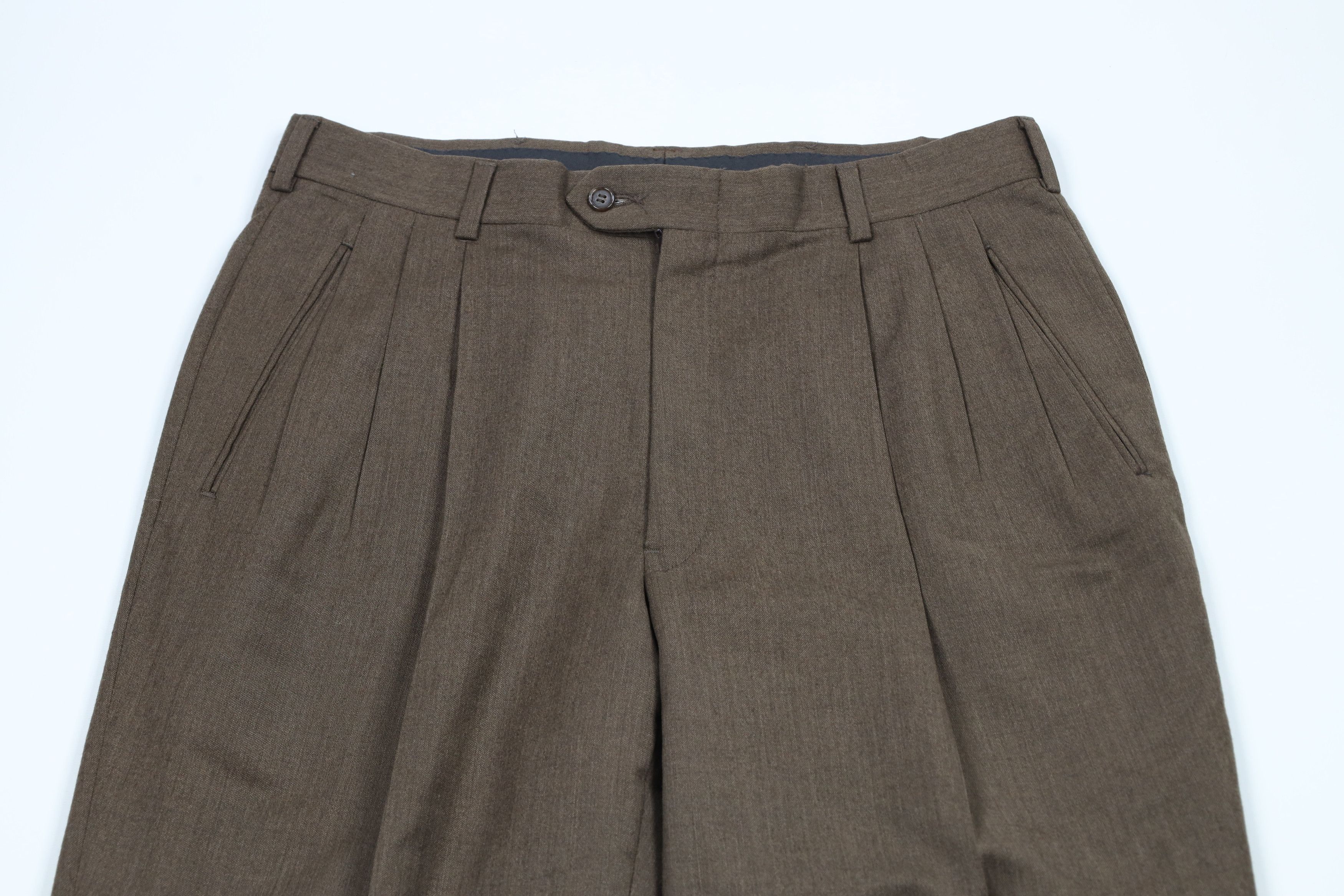 Vintage Vintage 90s Streetwear Cuffed Wide Leg Chino Pants Brown Size US 32 / EU 48 - 2 Thumbnail