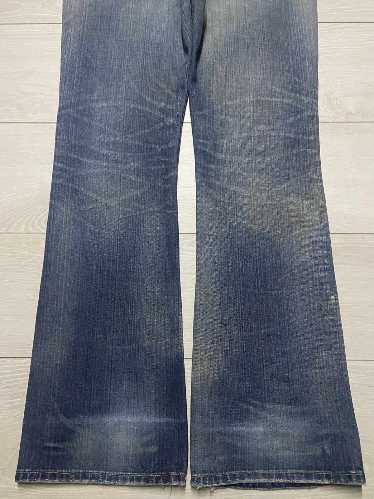 Edwin Edwin 401 XV Mud Wash Splatter Distressed Flare Jeans Size US 34 / EU 50 - 6 Thumbnail