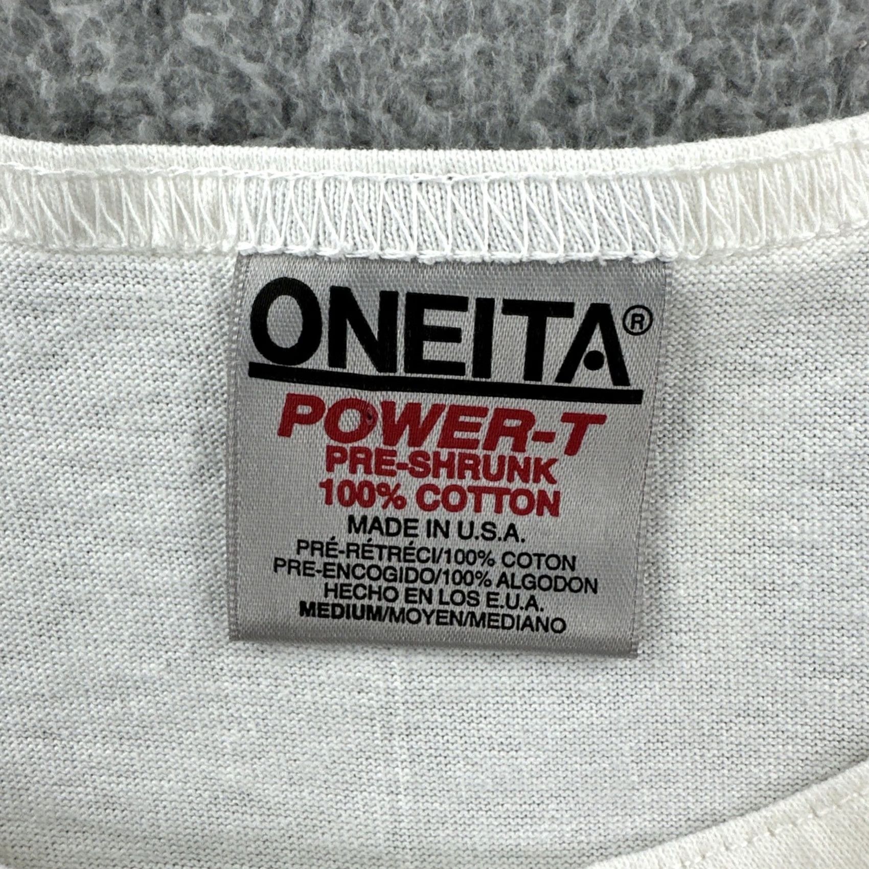 Vintage VINTAGE Oneita Power-T XL White Sleeveless Shirt USA Made 90s Mens T-Shirt Santa Fe Graphic Print Size US XL / EU 56 / 4 - 7 Thumbnail