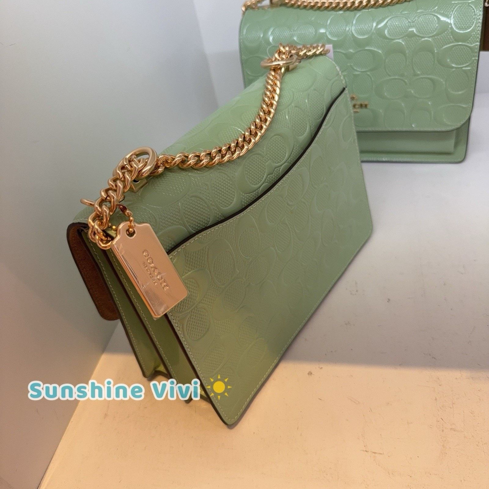 Coach NWT Coach Klare Crossbody Bag Leather CDA97 IM/PALE GREEN Size ONE SIZE - 4 Thumbnail